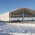 Aufbau Baustellenzelt